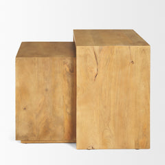 Alanna Brown Wood Nesting Accent Tables (Set of 2)