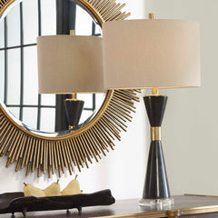 Alastair Black Marble Table Lamp - Ornate Home