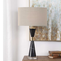 Alastair Black Marble Table Lamp - Ornate Home