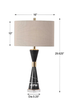 Alastair Black Marble Table Lamp - Ornate Home