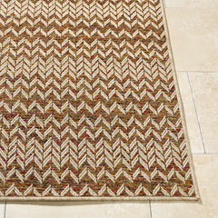 Alazne Burnt Orange Outdoor Area Rug - Ornate Home
