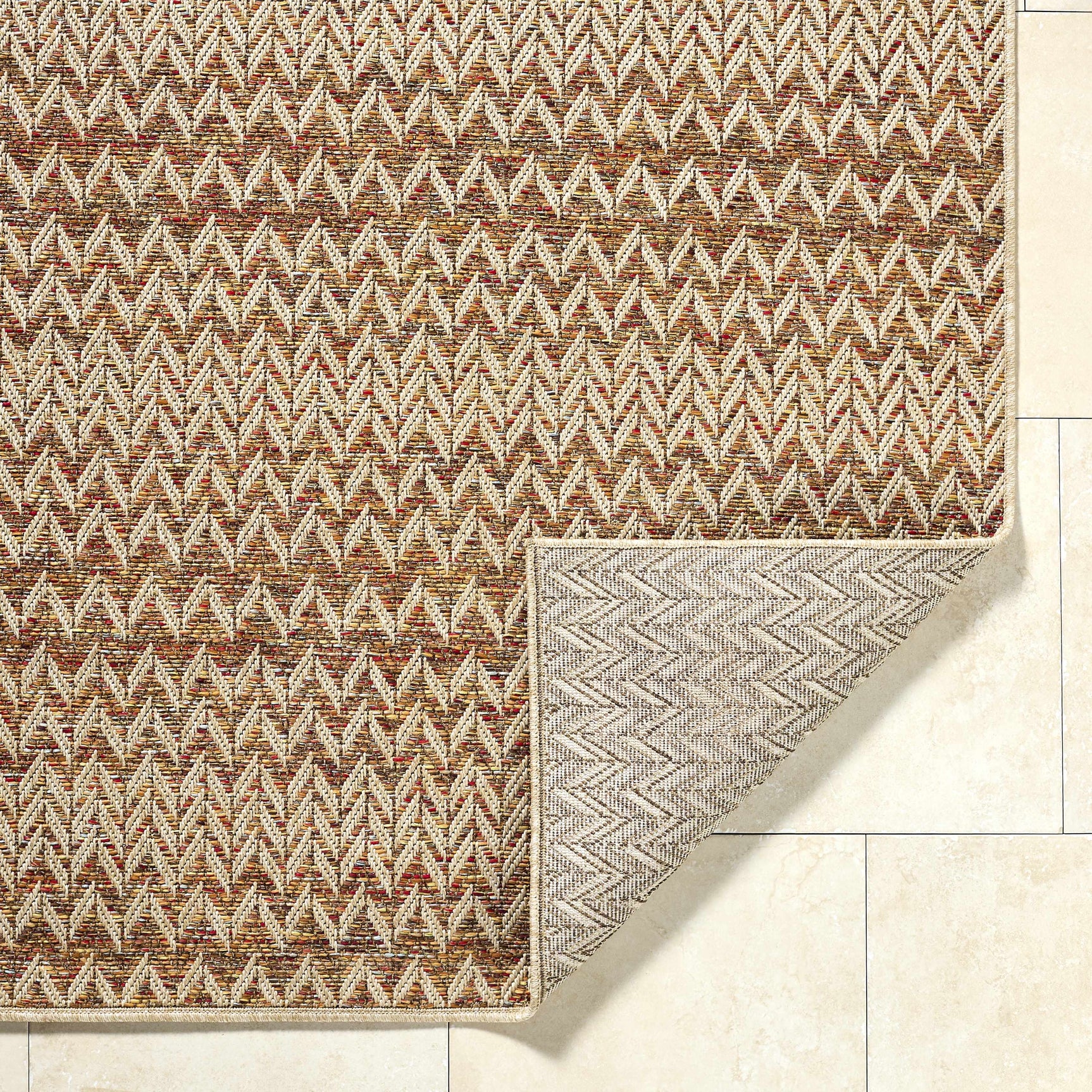 Alazne Burnt Orange Outdoor Area Rug - Ornate Home