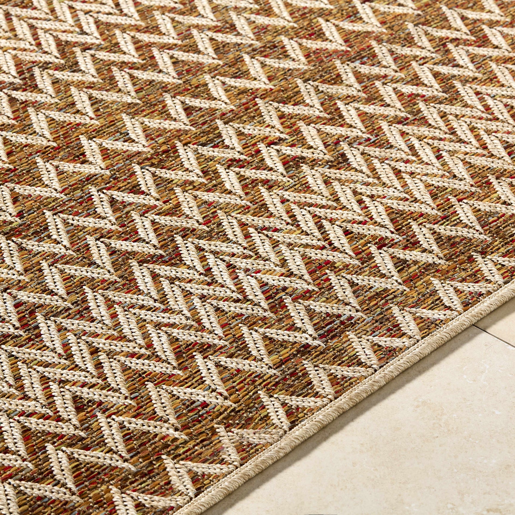 Alazne Burnt Orange Outdoor Area Rug - Ornate Home
