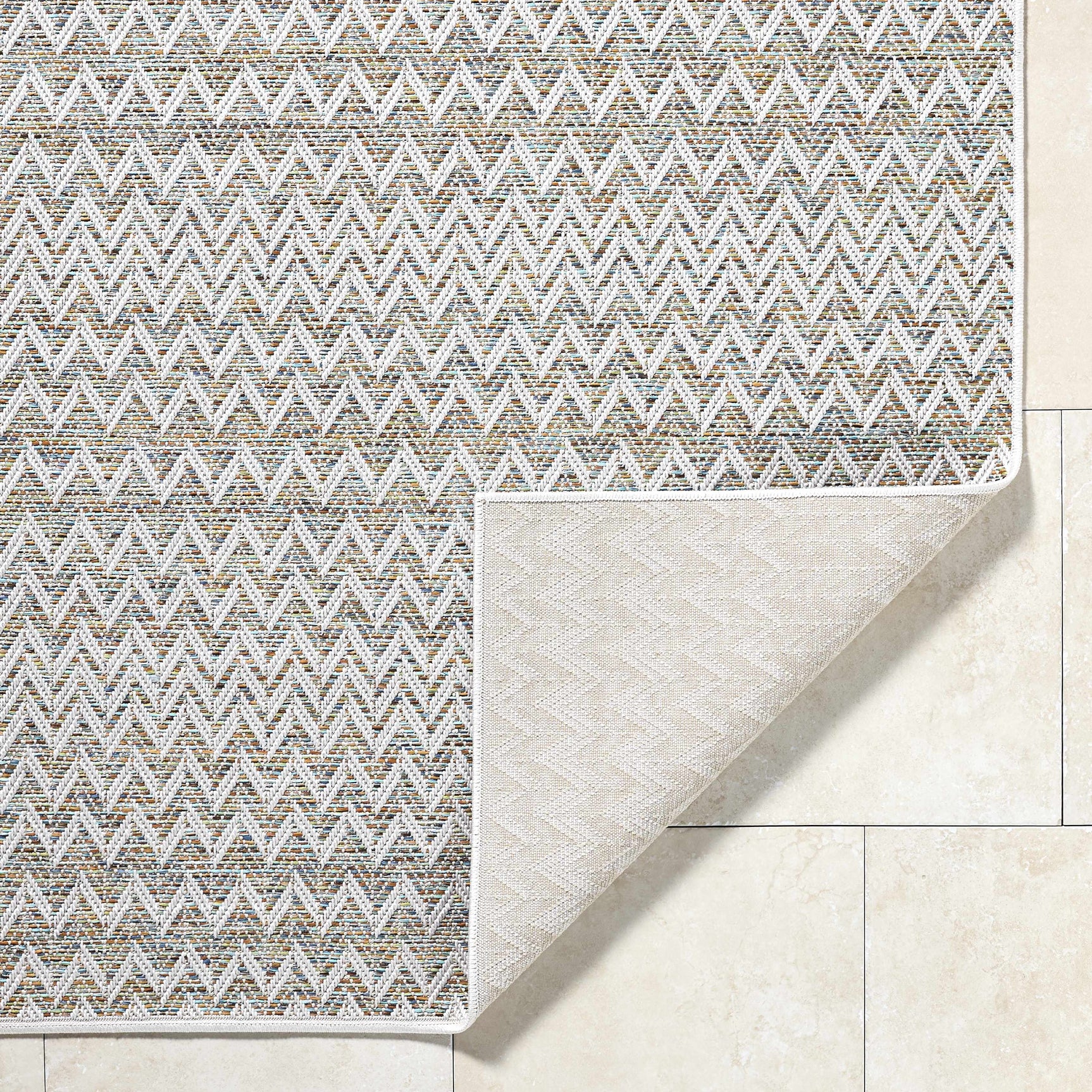 Alazne Ivory Outdoor Area Rug - Ornate Home
