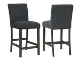 Alba Black Counter Height Chair (Set of 2) - Ornate Home