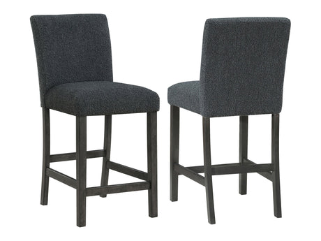 Alba Black Counter Height Chair (Set of 2) - Ornate Home