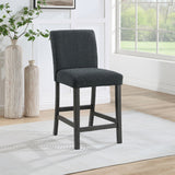 Alba Black Counter Height Chair (Set of 2) - Ornate Home
