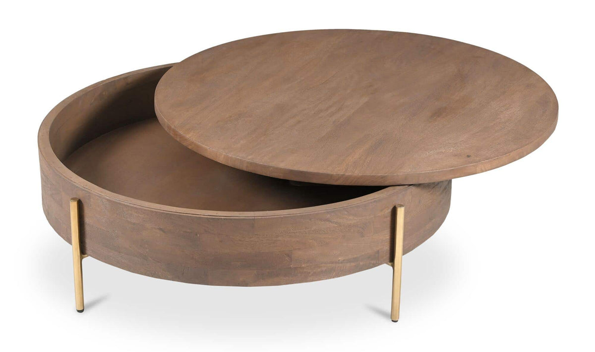 Alba Brown Storage Coffee Table - Ornate Home