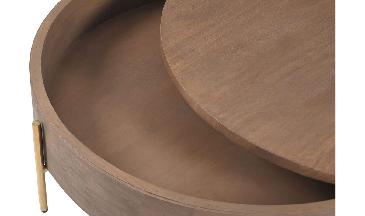 Alba Brown Storage Coffee Table - Ornate Home