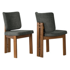 Alba Charcoal Armless Upholstered Dining Chairs (Set of 2) - Ornate Home