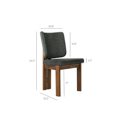Alba Charcoal Armless Upholstered Dining Chairs (Set of 2) - Ornate Home
