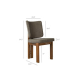 Alba Taupe Armless Upholstered Dining Chairs (Set of 2) - Ornate Home