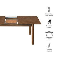 Alba Walnut Extendable Dining Table - Ornate Home