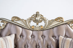 Albacete Champagne & Purple Velvet Chair - Ornate Home