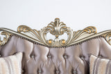 Albacete Champagne & Purple Velvet Loveseat - Ornate Home