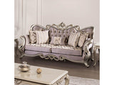 Albacete Champagne & Purple Velvet Sofa - Ornate Home