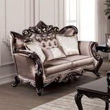 Albacete Dark Cherry/Brown Sofa & Loveseat - Ornate Home