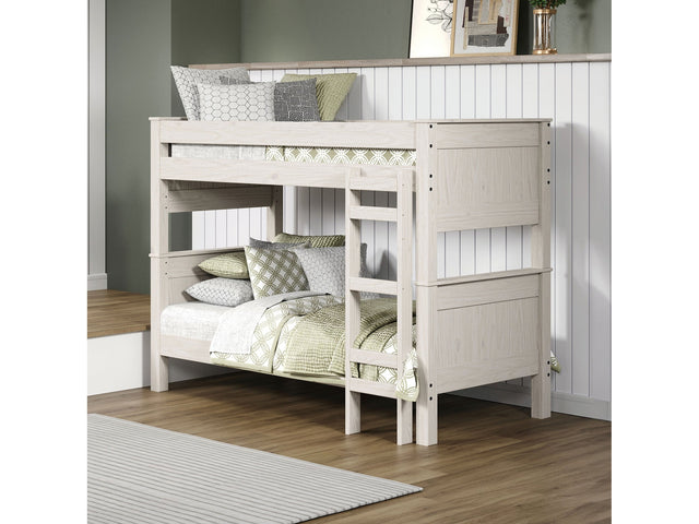 Albani White Twin/Twin Bunk Bed - Ornate Home