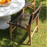 Albano Natural/Black Outdoor Dining Chair - Ornate Home