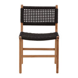 Albano Natural/Black Outdoor Dining Chair - Ornate Home