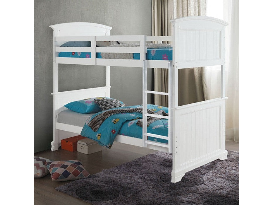 Albano White  Twin/Full Bunk Bed - Ornate Home