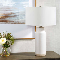 Albany White Farmhouse Table Lamp - Ornate Home