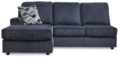 Albar Place Cobalt 2-Piece Sectional & Ottoman - Ornate Home