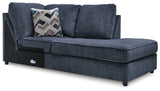 Albar Place Cobalt 2-Piece Sectional & Ottoman - Ornate Home
