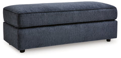 Albar Place Cobalt Oversized Accent Ottoman - Ornate Home