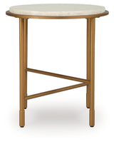 Alben Antique Gold End Table (Online Special Price) - Ornate Home