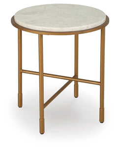Alben Antique Gold End Table - Ornate Home