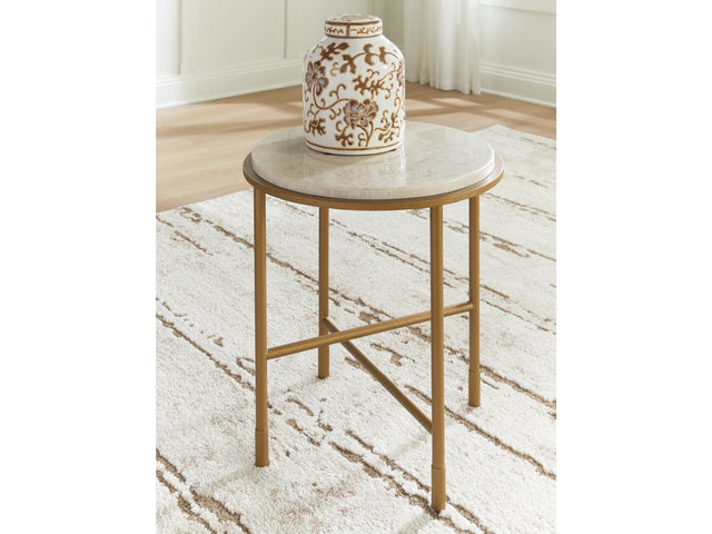 Alben Antique Gold End Table - Ornate Home