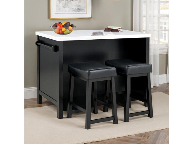 Albergo Black 3 Pc. Bar Table Set - Ornate Home