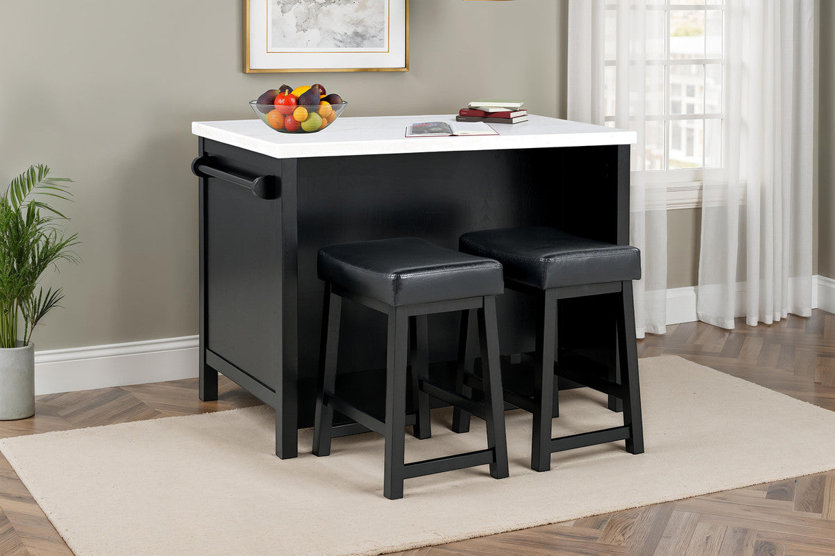 Albergo Black 3 Pc. Bar Table Set - Ornate Home