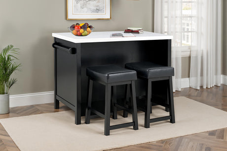 Albergo Black 3 Pc. Bar Table Set - Ornate Home