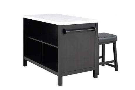 Albergo Black 3 Pc. Bar Table Set - Ornate Home