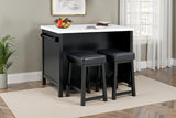 Albergo Black/White 3 Pc Bar Table Set - Ornate Home