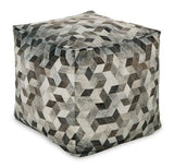 Albermarle Gray/Brown Pouf (Online Special Price) - Ornate Home