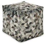 Albermarle Gray/Brown Pouf - Ornate Home