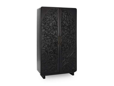 Albero Black Tall Cabinet - Ornate Home