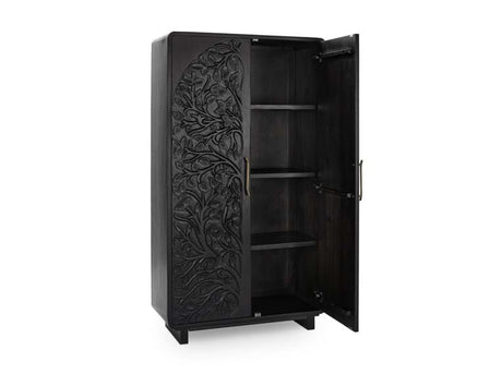 Albero Black Tall Cabinet - Ornate Home