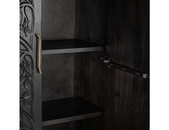 Albero Black Tall Cabinet - Ornate Home