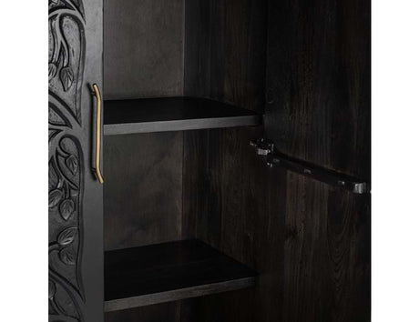 Albero Black Tall Cabinet - Ornate Home