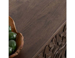Albero Brown Solid Wood 4-Door Buffet - Ornate Home