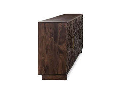 Albero Brown Solid Wood 4-Door Buffet - Ornate Home