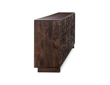Albero Brown Solid Wood 4-Door Buffet - Ornate Home