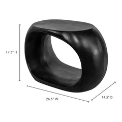Albers Black Outdoor Stool - Ornate Home