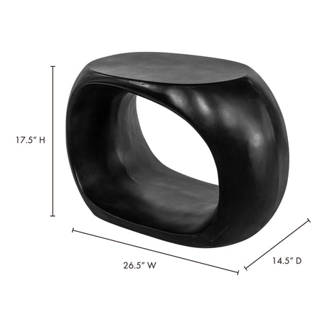 Albers Black Outdoor Stool - Ornate Home