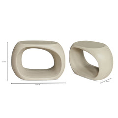 Albers Cream Outdoor Stool - Ornate Home