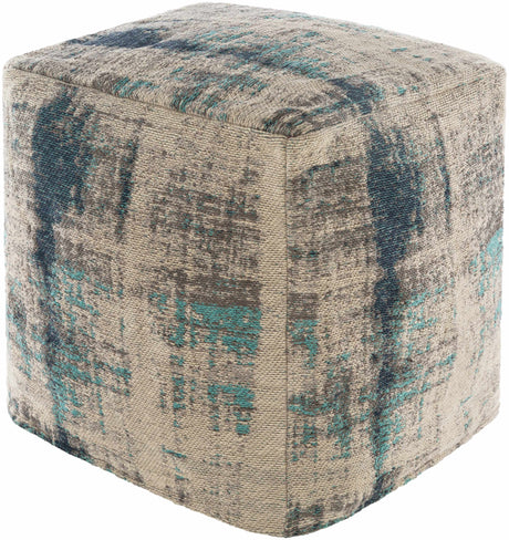 Albertville Knitted Gray Cotton Pouf - Ornate Home